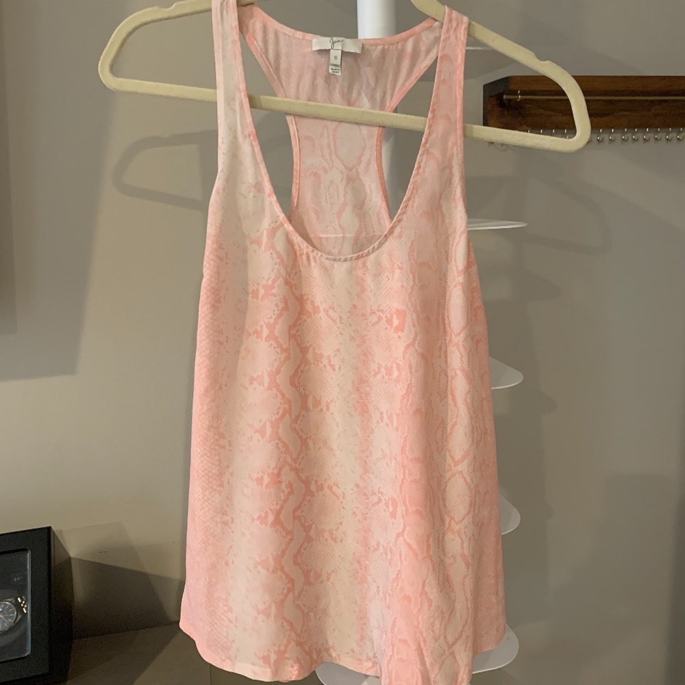 Joie - Pink, Silk Snakesprint Tank - Small
